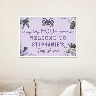 Affiche Baby shower d'Halloween Little Boo Itsy Bitsy Spid