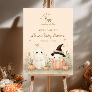 Affiche Baby shower D'Halloween Un Petit Bois À Venir