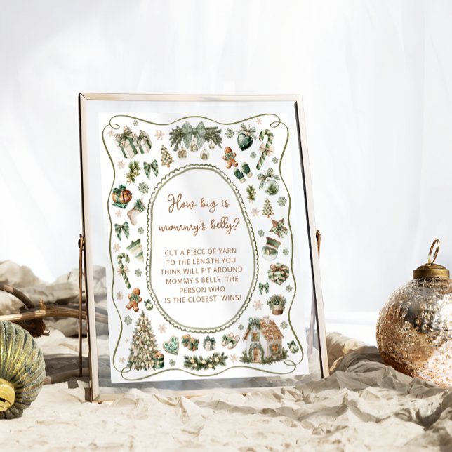 Affiche Baby shower d'hiver à quel point le ventre de mama (Créateur téléchargé)