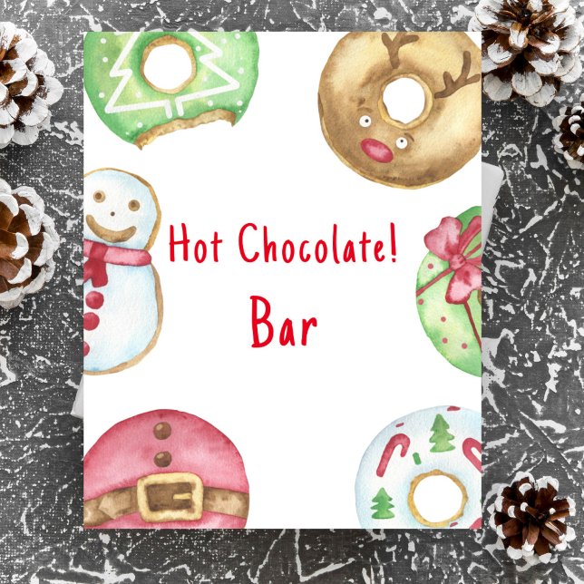 Affiche Baby shower d'hiver Barre de chocolat chaud (Créateur téléchargé)