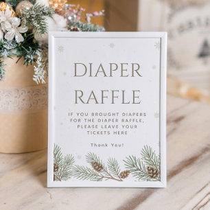 Affiche Baby shower d'hiver Déchets
