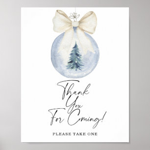 Affiche Baby shower d'hiver Merci pour venir