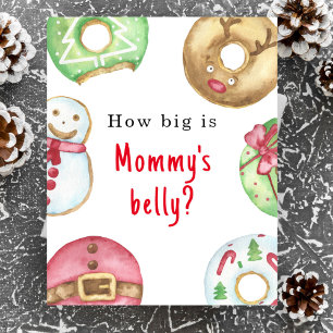 Affiche Baby shower d'hiver Quelle taille a le ventre de m