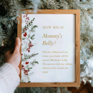 Affiche Baby shower d'hiver Quelle taille fait le Signe ve