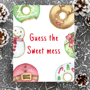 Affiche Baby shower donuts d'hiver Devine le doux désordre