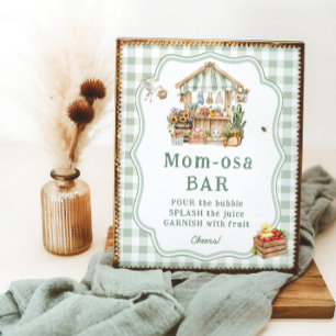 Affiche Baby shower du marché agricole - bar Mom-osa