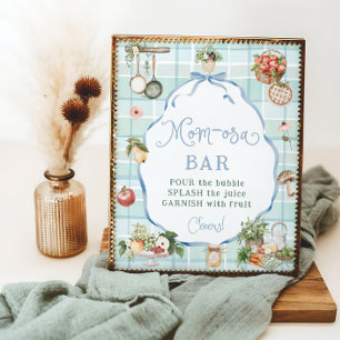 Affiche Baby shower du marché agricole - bar Mom-osa