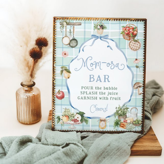 Affiche Baby shower du marché agricole - bar Mom-osa (Créateur téléchargé)