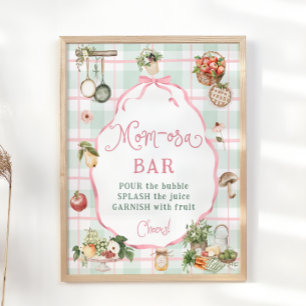 Affiche Baby shower du marché agricole - bar Mom-osa