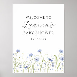 Affiche Baby-Shower Fleur Sauvage