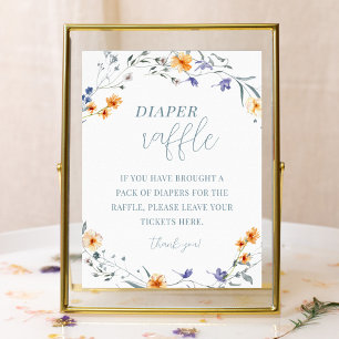 Affiche Baby Shower Floral de Printemps et Été Jeu de Diap