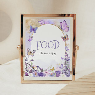 Affiche Baby shower floral enchanté