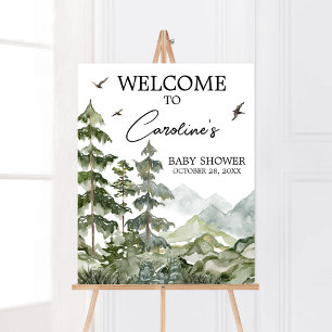 Affiche Baby shower Forest Adventure Bienvenue