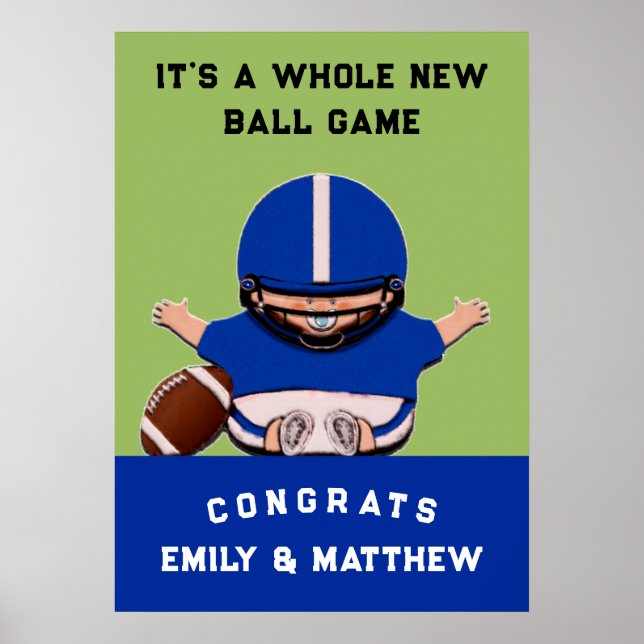 Affiche Baby shower garçon (Devant)