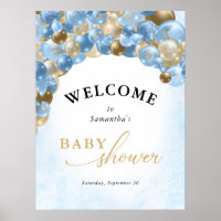 Baby shower Garçon Arch Blue & Gold