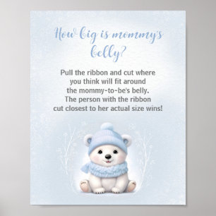 Affiche Baby shower garçon quelle est la taille de maman's