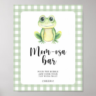 Affiche Baby-shower grenouille - Bar Momosa
