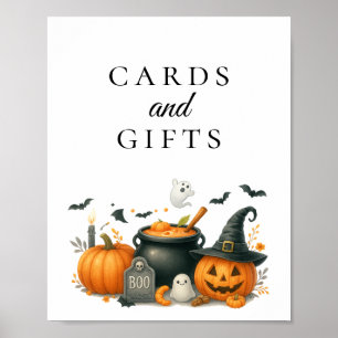 Affiche Baby shower Halloween Citrouille mignon Carte & Ca