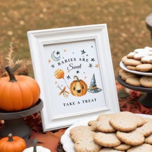 Affiche Baby shower Halloween Favoriser Signet Petit Boo