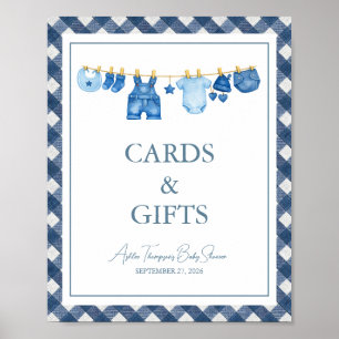 Affiche Baby Shower Jean Bleu