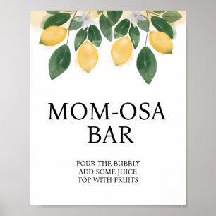 Affiche Baby shower Lemon Momosa bar