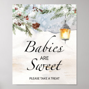 Affiche Baby shower Les bébés sont doux prendre un régal