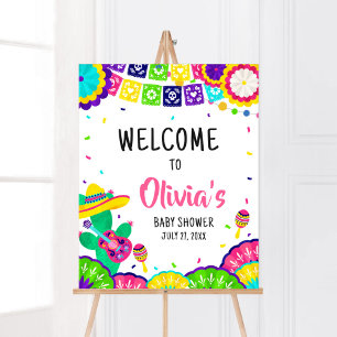 Affiche Baby shower Little Senorita Fiesta Bienvenue