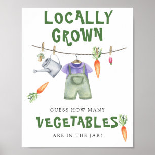 Affiche baby shower local - combien de légumes