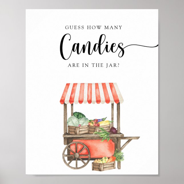 Affiche baby shower local - devinez combien de bonbons (Devant)