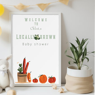 Affiche Baby shower local mignon