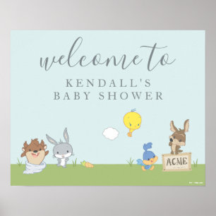Affiche BABY SHOWER LOONEY TUNES™ Bienvenue