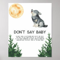 Baby shower loup - Ne dites pas bébé