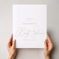 Baby shower minimaliste Gold Classy Chic