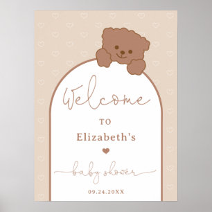 Affiche Baby shower minimaliste moderne d'attente rapide N