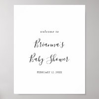 Baby shower minimaliste simple Accueil