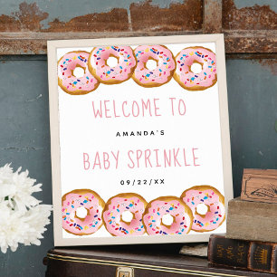 Affiche Baby shower moderne Filles de Donut Accueil