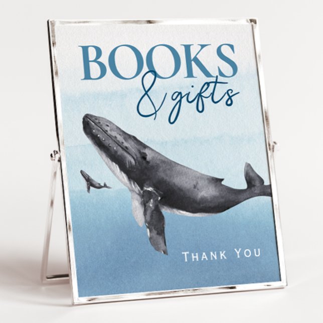 Affiche Baby shower moderne Rustic Ocean Livres et cadeaux (Créateur téléchargé)