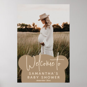 Affiche Baby shower moderne simple minimaliste Accueil pho