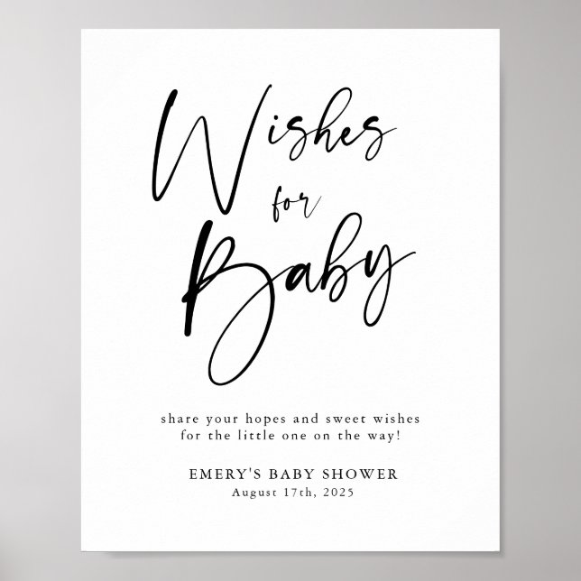 Affiche Baby shower moderne Wives for Baby Sign (Devant)