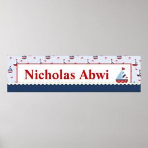 Affiche Baby shower nautique