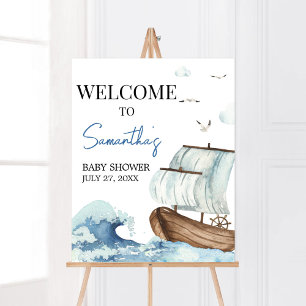 Affiche Baby shower nautique