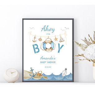 Affiche Baby shower nautique