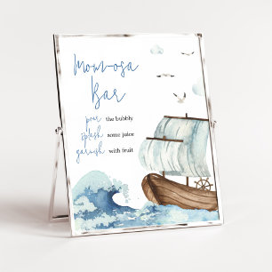 Affiche Baby shower nautique Maman Osa Bar