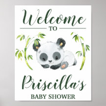 Baby shower neutre pour les femmes Panda Bienvenue
