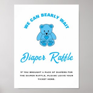 Affiche Baby shower Nous Pouvons Attendre Rapidement Moiss