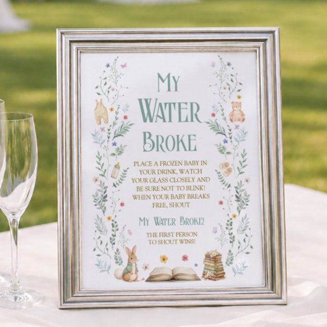 Affiche Baby Shower Nouveau Chapitre Jeu Ma Source Est Cas (Créateur téléchargé)