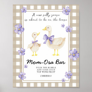 Affiche Baby shower oie - Bar Momosa