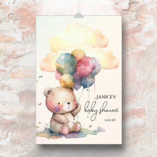 Affiche Baby shower Ours En Teddy Grand