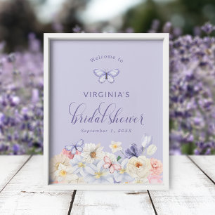 Affiche Baby Shower Papillon