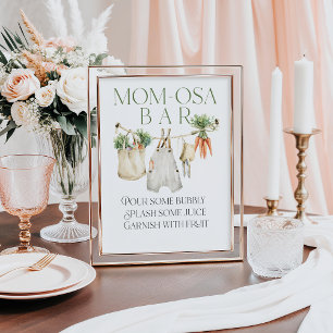 Affiche Baby shower paysan local Momosa Bar